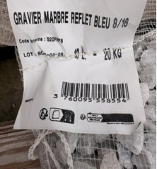 gravillons marbre reflet bleu en 8/16 | Gravillons : Ty Gravillons à Quimper - Pleuven